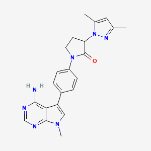 molecular formula C22H23N7O B10833781 Phenylpyrrolidinone derivative 5 