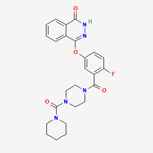 molecular formula C25H26FN5O4 B10833796 Phthalazine ketone derivative 3 