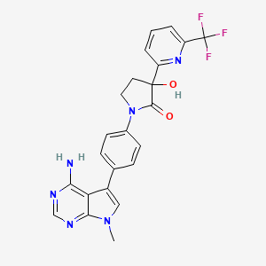 molecular formula C23H19F3N6O2 B10833803 Phenylpyrrolidinone derivative 1 