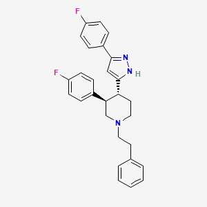 molecular formula C28H27F2N3 B10833820 Piperidinyl pyrazole derivative 1 