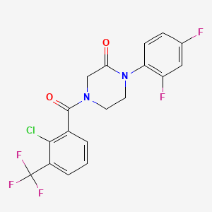 molecular formula C18H12ClF5N2O2 B10833828 Piperazine derivative 6 