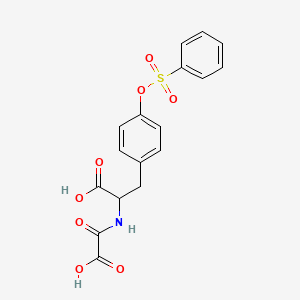 molecular formula C17H15NO8S B10833875 N-oxalyl-D-tyrosine derivative 9 