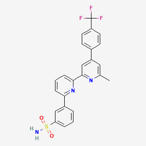 molecular formula C24H18F3N3O2S B10833933 3-[6'-Methyl-4'-(4-trifluoromethyl-phenyl)-[2,2']bipyridinyl-6-yl]-benzenesulfonamide 