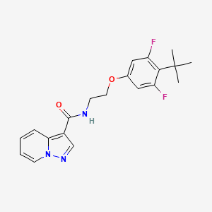 molecular formula C20H21F2N3O2 B10834533 N-[2-(4-tert-butyl-3,5-difluorophenoxy)ethyl]pyrazolo[1,5-a]pyridine-3-carboxamide 