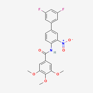 molecular formula C22H18F2N2O6 B10834683 N-[4-(3,5-difluorophenyl)-2-nitrophenyl]-3,4,5-trimethoxybenzamide 