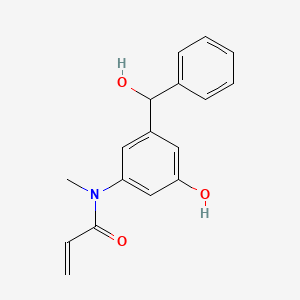 molecular formula C17H17NO3 B10834768 N-[3-hydroxy-5-[hydroxy(phenyl)methyl]phenyl]-N-methylprop-2-enamide 