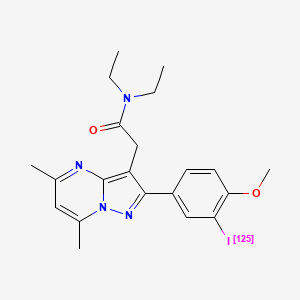molecular formula C21H25IN4O2 B10834962 Iodo-dpa-713 I-125 CAS No. 1192559-24-2