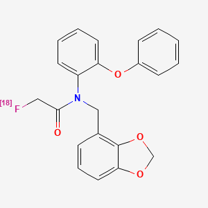 molecular formula C22H18FNO4 B10834966 N-(1,3-benzodioxol-4-ylmethyl)-2-(18F)fluoranyl-N-(2-phenoxyphenyl)acetamide 