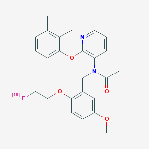 molecular formula C25H27FN2O4 B10834973 N-[2-(2,3-dimethylphenoxy)pyridin-3-yl]-N-[[2-(2-(18F)fluoranylethoxy)-5-methoxyphenyl]methyl]acetamide 