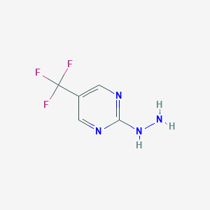 molecular formula C5H5F3N4 B108350 2-Hydrazinyl-5-(trifluoromethyl)pyrimidine CAS No. 1131567-98-0