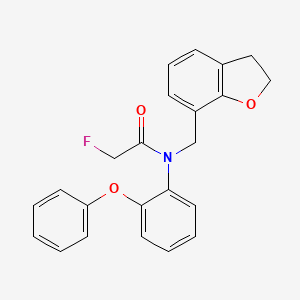 molecular formula C23H20FNO3 B10835011 N-(2,3-dihydro-1-benzofuran-7-ylmethyl)-2-fluoro-N-(2-phenoxyphenyl)acetamide 