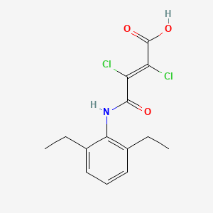 molecular formula C14H15Cl2NO3 B10835032 2,3-Dichloro-4-(2,6-diethylanilino)-4-oxobut-2-enoic acid 