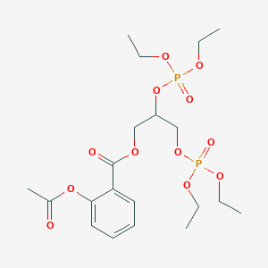 molecular formula C20H32O12P2 B10835046 2,3-Bis[(diethoxyphosphinyl)oxy]propyl 2-(acetyloxy)benzoate 