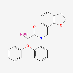 molecular formula C23H20FNO3 B10835128 N-(2,3-dihydro-1-benzofuran-7-ylmethyl)-2-(18F)fluoranyl-N-(2-phenoxyphenyl)acetamide 