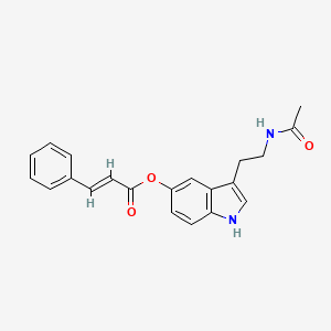 molecular formula C21H20N2O3 B10835199 [3-(2-acetamidoethyl)-1H-indol-5-yl] (E)-3-phenylprop-2-enoate 