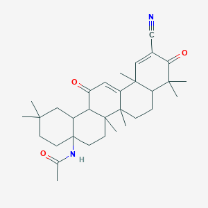 molecular formula C32H44N2O3 B10835329 N-(11-cyano-2,2,6a,6b,9,9,12a-heptamethyl-10,14-dioxo-1,3,4,5,6,7,8,8a,14a,14b-decahydropicen-4a-yl)acetamide 