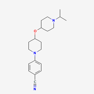 molecular formula C20H29N3O B10835341 4-[4-(1-Propan-2-ylpiperidin-4-yl)oxypiperidin-1-yl]benzonitrile 