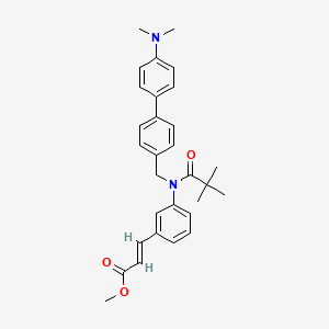 molecular formula C30H34N2O3 B10835548 methyl (E)-3-[3-[[4-[4-(dimethylamino)phenyl]phenyl]methyl-(2,2-dimethylpropanoyl)amino]phenyl]prop-2-enoate 