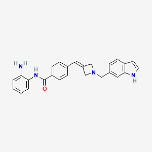 molecular formula C26H24N4O B10835550 N-(2-aminophenyl)-4-[[1-(1H-indol-6-ylmethyl)azetidin-3-ylidene]methyl]benzamide 