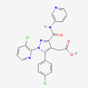 molecular formula C22H15Cl2N5O3 B10835714 Pyrazole derivative 11 