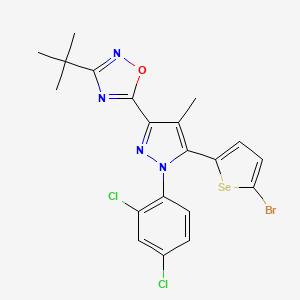 molecular formula C20H17BrCl2N4OSe B10835743 Pyrazole derivative 23 