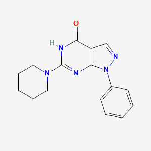 molecular formula C16H17N5O B10835749 Pyrazole and thiophene derivative 3 