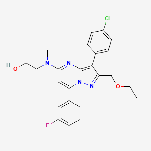 molecular formula C24H24ClFN4O2 B10835811 Pyrazolo[1,5-a]pyrimidine derivative 13 