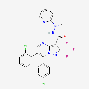 molecular formula C26H17Cl2F3N6O B10835823 Pyrazolo[1,5-a]pyrimidine derivative 4 