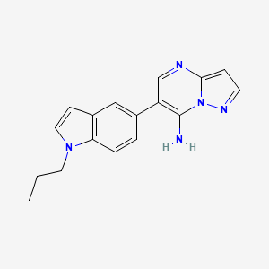 molecular formula C17H17N5 B10835852 Pyrazolo[1,5-a]pyrimidine derivative 29 