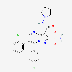 molecular formula C23H20Cl2N6O3S B10835854 Pyrazolo[1,5-a]pyrimidine derivative 8 