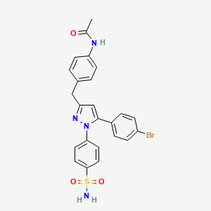 molecular formula C24H21BrN4O3S B10835864 Pyrazole derivative 63 