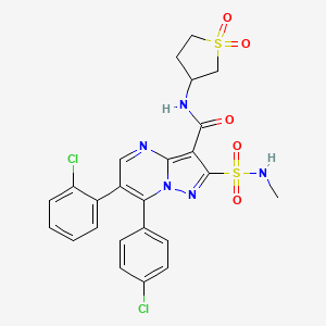 molecular formula C24H21Cl2N5O5S2 B10835876 Pyrazolo[1,5-a]pyrimidine derivative 6 