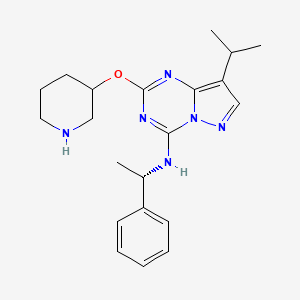 molecular formula C21H28N6O B10835891 Pyrazolo-triazine derivative 1 