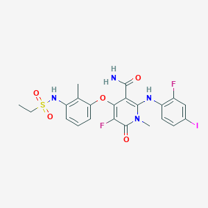 molecular formula C22H21F2IN4O5S B10835901 Pyridic ketone derivative 1 
