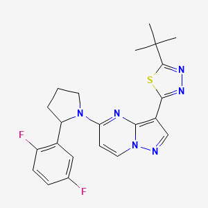molecular formula C22H22F2N6S B10835927 Pyrazolo[1,5-a]pyrimidine derivative 21 
