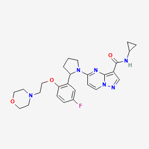 molecular formula C26H31FN6O3 B10835940 Pyrazolo[1,5-a]pyrimidine derivative 16 