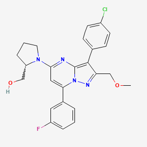 molecular formula C25H24ClFN4O2 B10835948 Pyrazolo[1,5-a]pyrimidine derivative 12 
