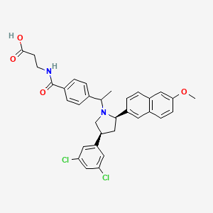 molecular formula C33H32Cl2N2O4 B10836019 Pyrrolidine derivative 7 