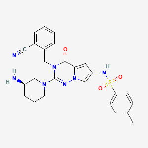 molecular formula C26H27N7O3S B10836055 Pyrrolo[1,2-f]triazine derivative 2 