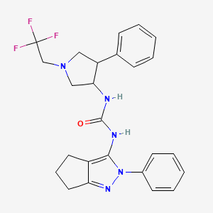 molecular formula C25H26F3N5O B10836058 Pyrrolidinyl urea derivative 7 
