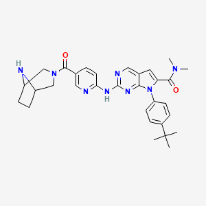 molecular formula C31H36N8O2 B10836063 Pyrrolo[2,3-d]pyrimidine derivative 10 