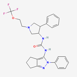 molecular formula C26H28F3N5O2 B10836065 Pyrrolidinyl urea derivative 6 