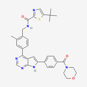 molecular formula C33H34N6O3S B10836067 Pyrrolo[2,3-d]pyrimidine derivative 31 