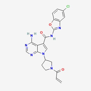molecular formula C21H18ClN7O3 B10836080 Pyrrolo[2,3-d]pyrimidine derivative 26 