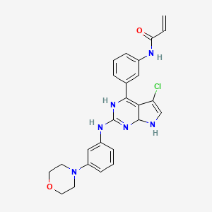 molecular formula C25H25ClN6O2 B10836090 Pyrrolo[2,3-d]pyrimidine derivative 33 