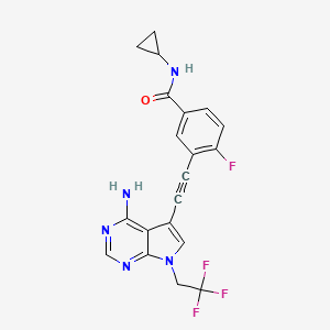 molecular formula C20H15F4N5O B10836091 Pyrrolo-pyrimidine derivative 5 
