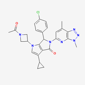 molecular formula C27H26ClN7O2 B10836096 Pyrrolo-pyrrolone derivative 3 
