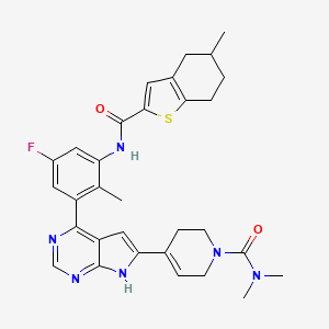 molecular formula C31H33FN6O2S B10836121 Pyrrolo[2,3-d]pyrimidine derivative 30 