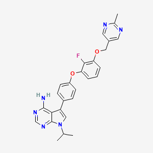 molecular formula C27H25FN6O2 B10836129 Pyrrolo[2,3-d]pyrimidine derivative 27 