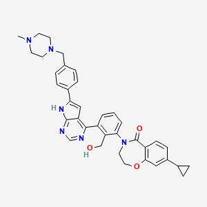 molecular formula C37H38N6O3 B10836157 Pyrrolo[2,3-d]pyrimidine derivative 20 